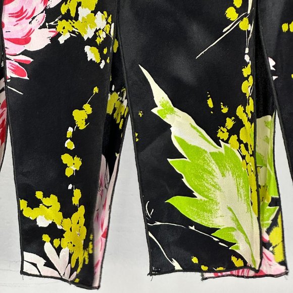 Drama Silk Black Floral Car Wash Skirt 10 - Picture 3 of 5